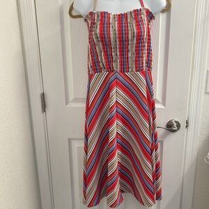 Vintage JCPenny Tie-halter Dress Smocked Top - WOW! No sizing but VOLUP